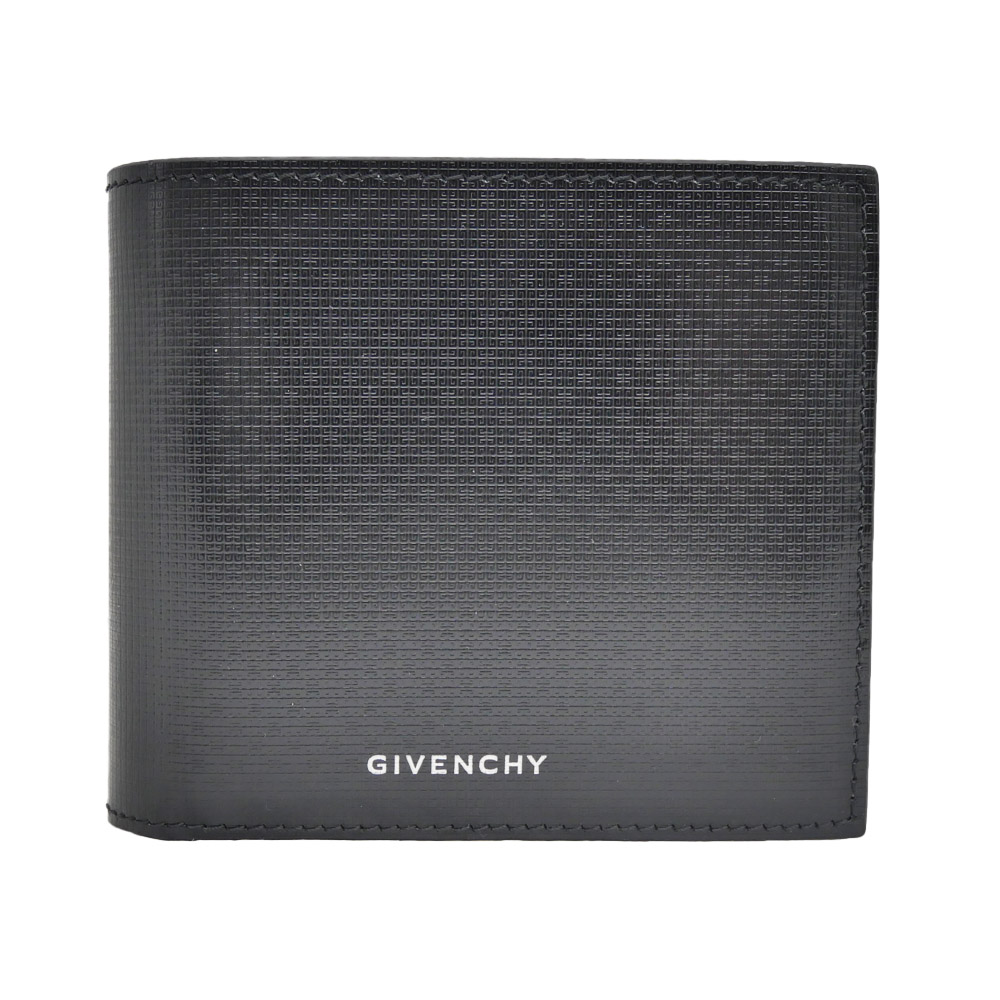【名東】【GIVENCHY】ジバンシー クラシック4G ウォレット 二つ折り財布 カーフレザー ブラック BK6090K1T4 レディース メンズ その他【中古】｜質ウエダ