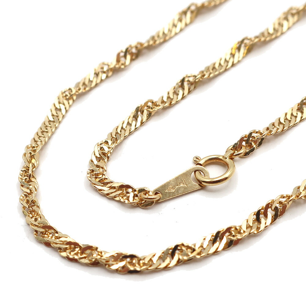【天白】【JEWELRY】 ジュエリー 約5.4g 約40cm スクリューデザイン K18YG 750 YG イエローゴールド ネックレス レディース 造幣局検定マーク 洗浄済 【中古】