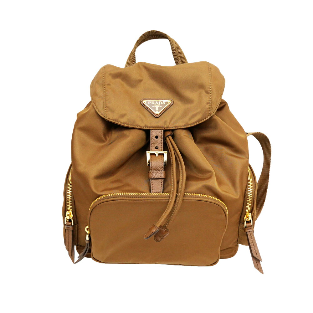 楽天市場】PRADA【プラダ】B6677B バックパック レザー キャメル