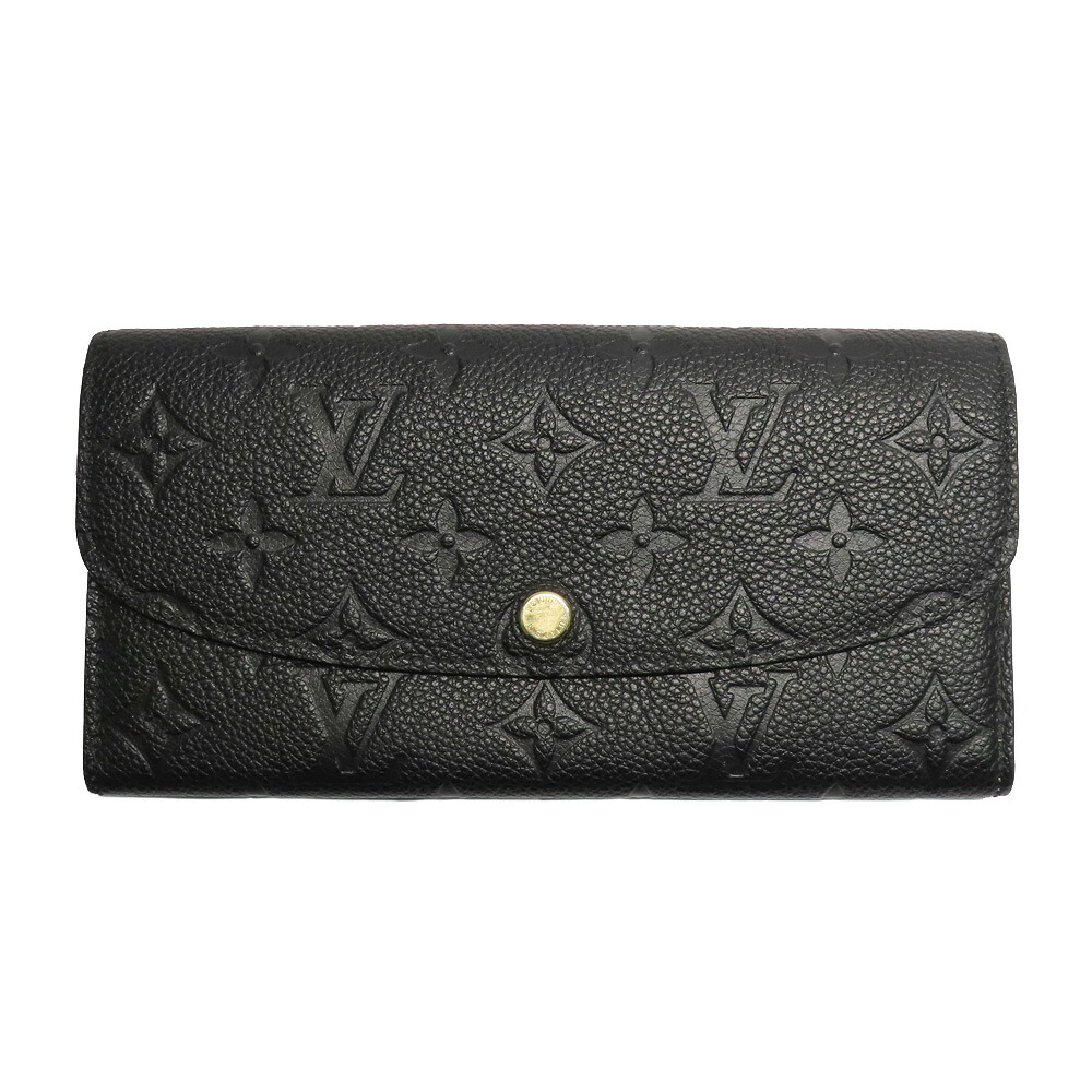 【名古屋】【LOUIS VUITTON】ルイヴィトン モノグラムアンプラント ポルトフォイユ・エミリー ノワール M62369 メンズ レディース【中古】