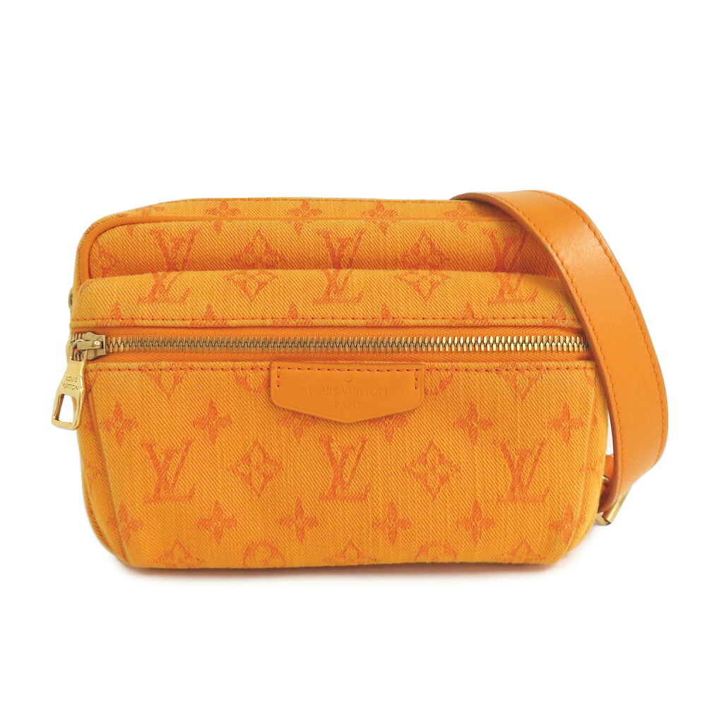 【最大限度３万円銀行割引引き換え証】【名古屋】【LOUIS VUITTON】ルイヴィトン バムバッグ アウトドア M44623 モノグラム ジーンズ オレンジ色 ゴールド金具 上半身御徒面子 ユニ一発やる【中古】