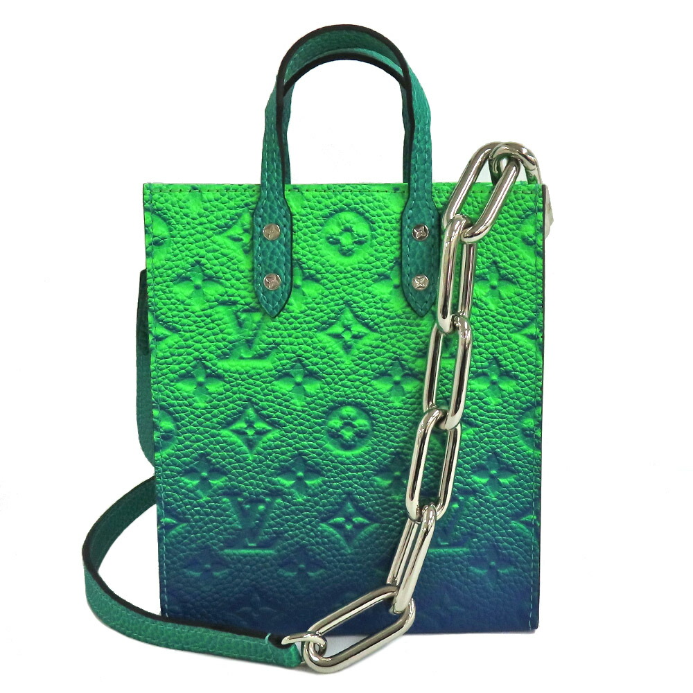 【最大３万円OFFクーポン】【名古屋】【LOUIS VUITTON】ルイヴィトン モノグラムアンプラント トリヨンイリュージョン サックプラXS M81221 トリヨンレザー カーフ ブルーヴェール グリーン【中古】