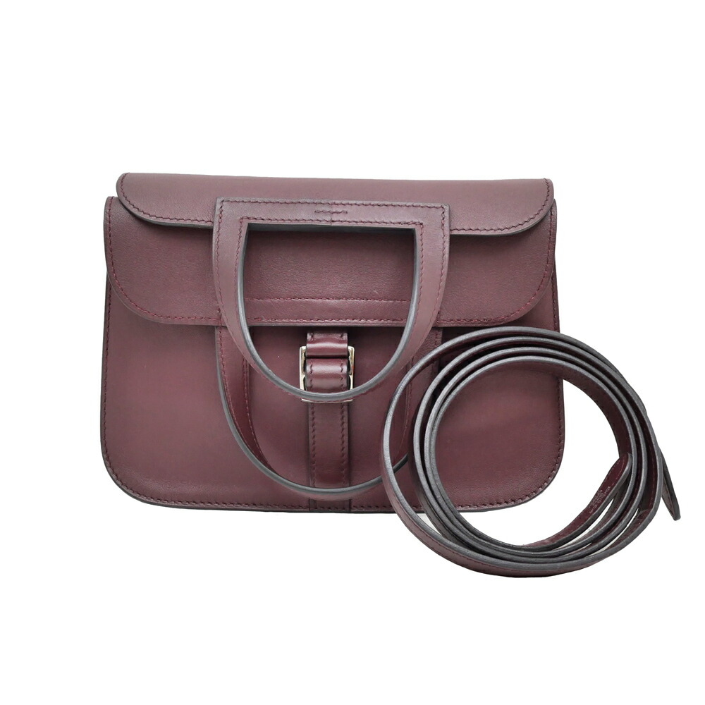 【最大限度３万円銀行割引引き換え証】【名東】【HERMES】エルメス アルザンミニ お手て ショルダーバッグ ボルドーワイン A目じるし 2017年生み出すこと SV金具 スイフト レディース【中古】