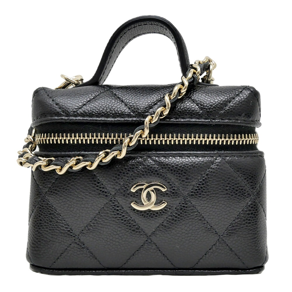 【名東】【CHANEL】シャネル バッグチャーム クラシックミニ マトラッセ AP4897 ランダム BK/GD ココマーク グレインドカーフスキン 女性 レディース 保存袋 箱【新品】【未使用】【中古】｜質ウエダ