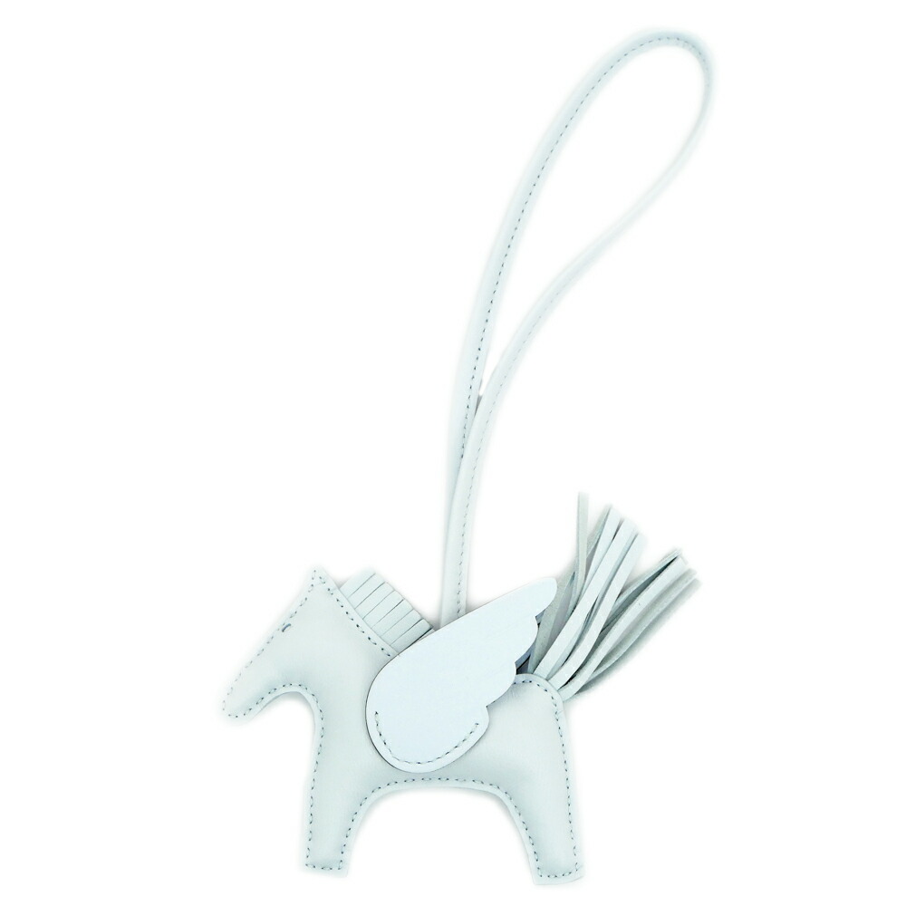 【名東】【HERMES】エルメス ペガサスPM グリパンタン 水色系 W刻印 バッグチャーム ロデオチャーム 小物 馬【新品同様】【中古】