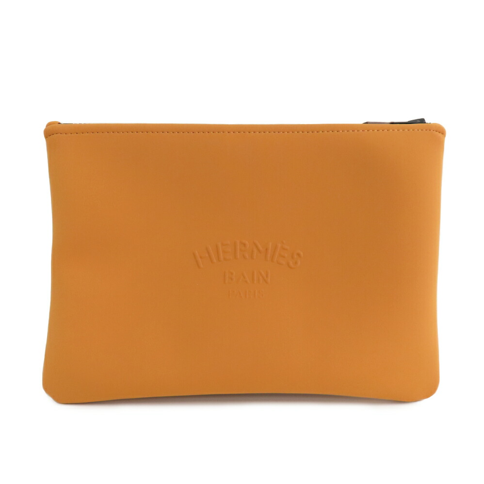 【最大限度３万円銀行割引クーポン券】【名古屋】【HERMES】エルメス 合財袋 ネオヴァン マイヨン マラン MM カルメ焼 コスメ 旅行合財袋 添え物 小物 ユニ一発やる【中古】