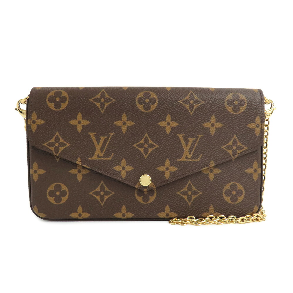【最大限度３万円銀行割引クーポン券】【名古屋】【LOUIS VUITTON】ルイヴィトン ポシェット フェリシー M81896 モノグラム チェーン店肩先 クラッチペダル 御徒面子 GD金具 レディース【未当て嵌める】【中古】