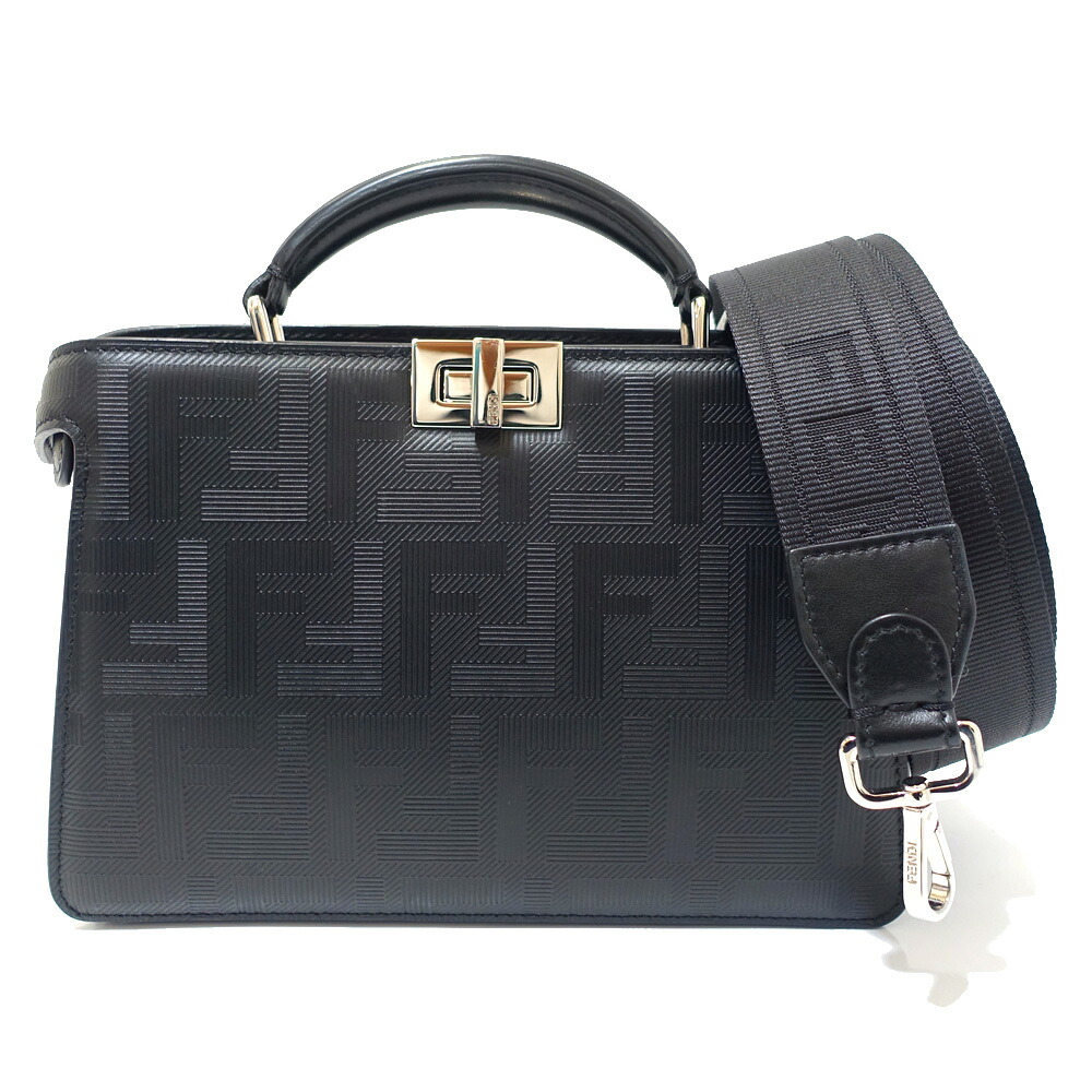 【栄】【FENDI】フェンディ ピーカブー ISeeU エックスクロス 7VA582 レザー BK SV金具 レディース 【中古】 137,500円