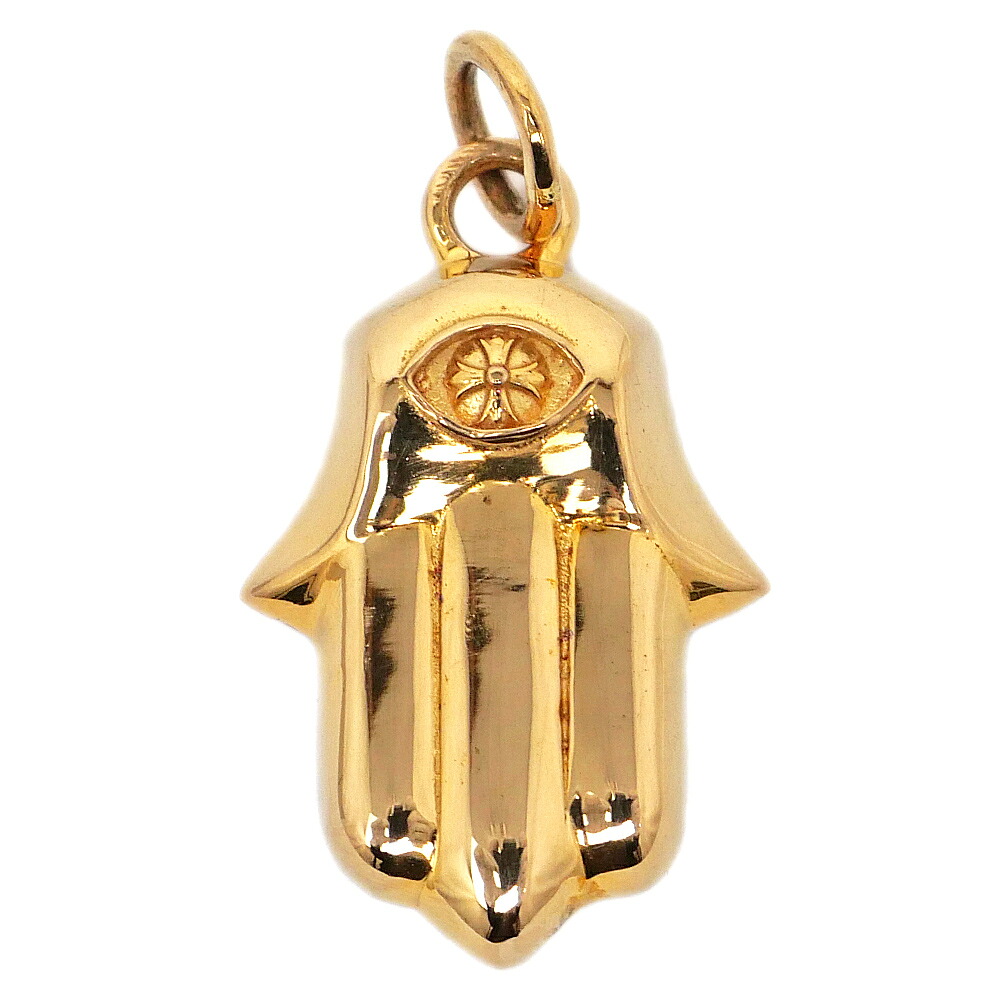 【名東】【CHROME HEARTS】クロムハーツ ネックレストップ チャーム ハムサハンド 22k K22 イエローゴールド ジュエリー 【新品】【未使用】【中古】