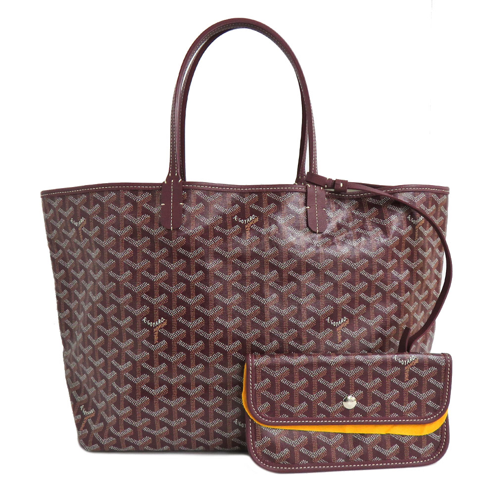 【名古屋】【GOYARD】ゴヤール サンルイPM バーガンディ カーフスキン トートバッグ ハンドバック ボルドーワイン ユニ一発やる【未当て嵌める】【中古】 トートバッグ-バッグ・小物・ブランド雑貨