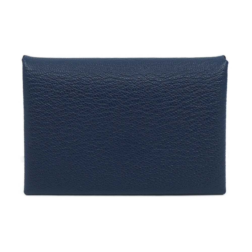【栄】【HERMES】エルメス カルヴィデュオ ブルー ネイビー シルバー金具 K刻印 2025年製造 コインケース 小物 その他 箱【新品】【未使用】【中古】