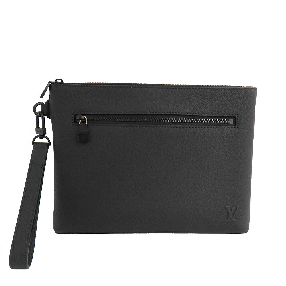 【名古屋】【LOUIS VUITTON】ルイヴィトン LVアナグラム テイクオフ・ポーチ M25955 ブラック メンズ 新品同様【中古】