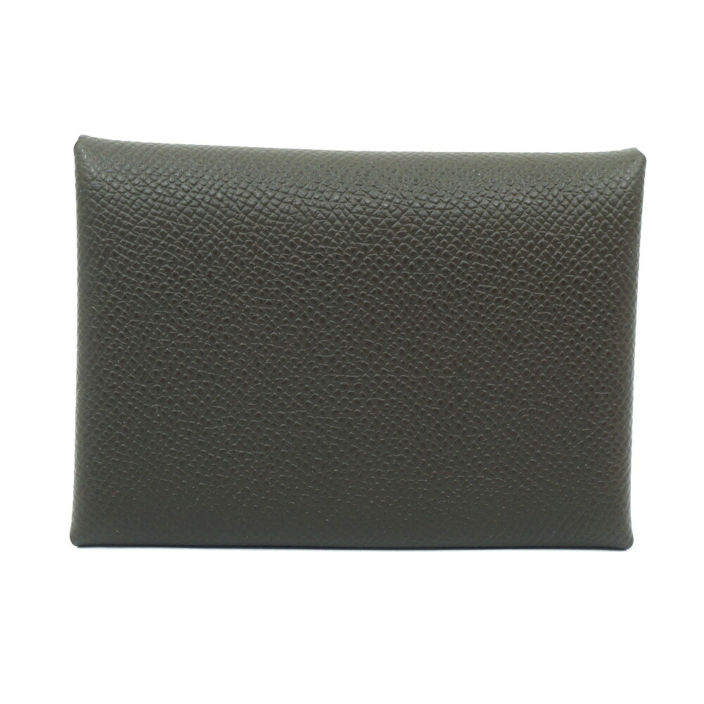 【栄】【HERMES】エルメス カルヴィデュオ カードケース 小銭入れ ヴォーエプソン レザー ダークブラウン シルバー金具 K刻印 2025年製造 その他 箱【新品】【未使用】【中古】
