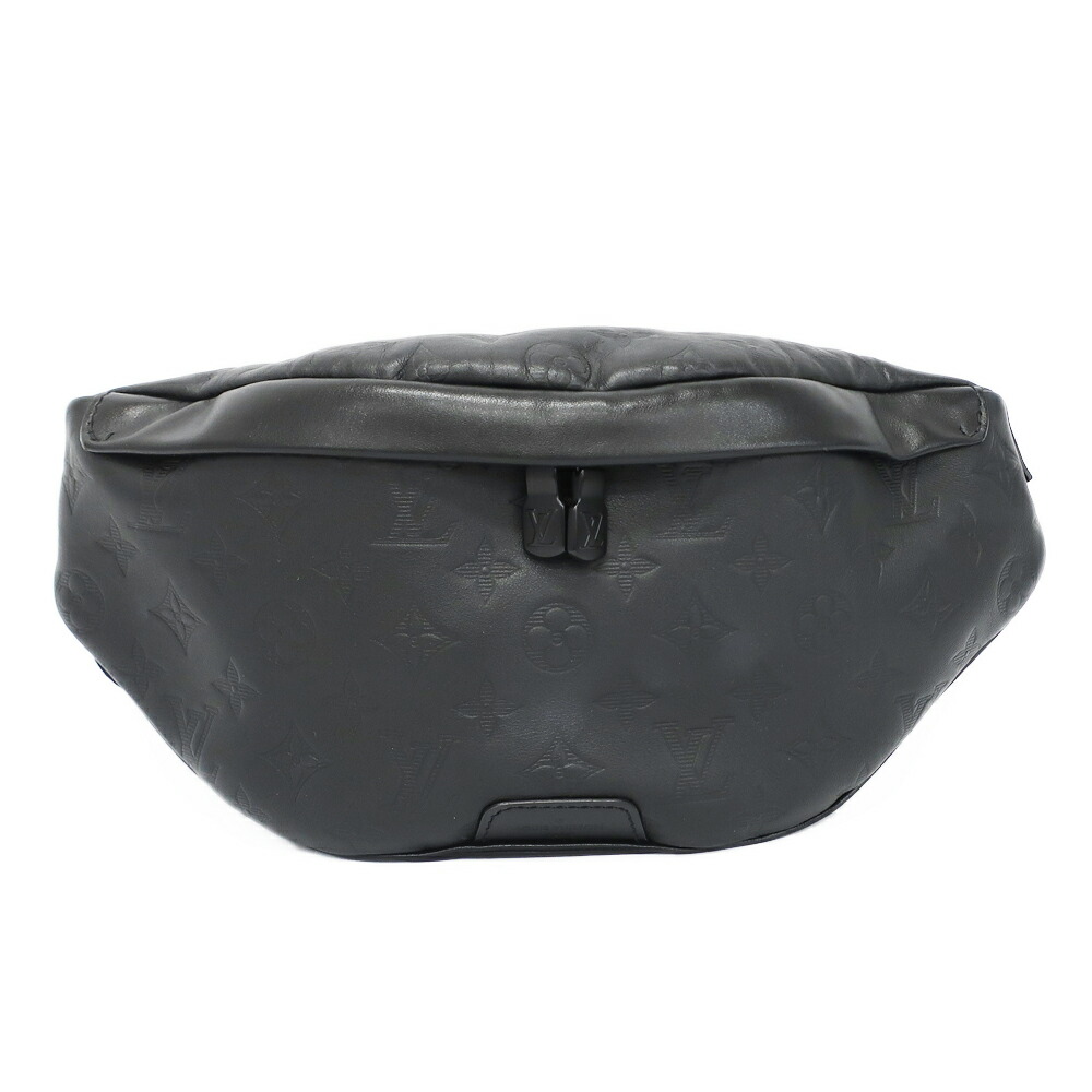 【天白】【LOUIS VUITTON】ルイヴィトン ディスカバリーバムバッグPM ボディバッグ ウエストポーチ M46036 モノグラムシャドウ レザー ブラック 鞄 メンズ【中古】｜質ウエダ