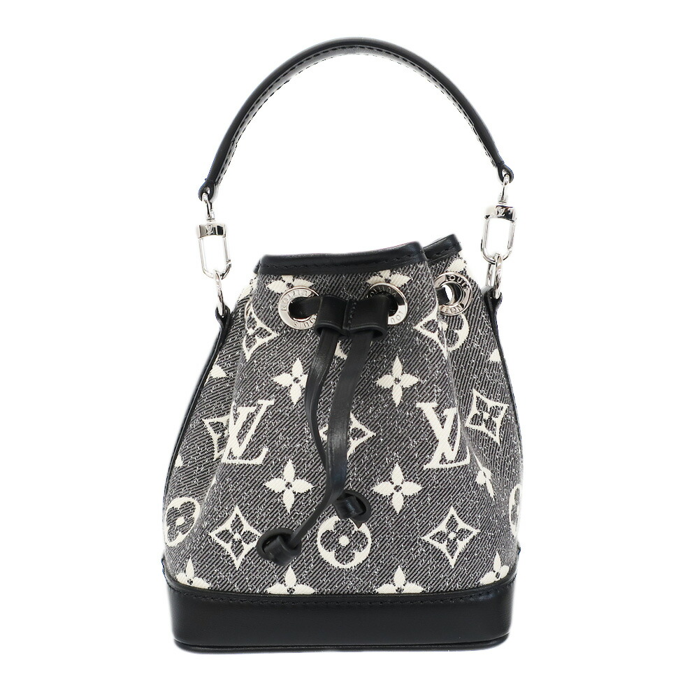 【最大3万円クーポン 5/1 0:00】【天白】【LOUIS VUITTON】ルイヴィトン ナノ ノエ モノグラムジャガードデニム ショルダーバッグ ハンドバッグ 2WAY M46449 鞄 レディース【新品】【未使用】【中古】
