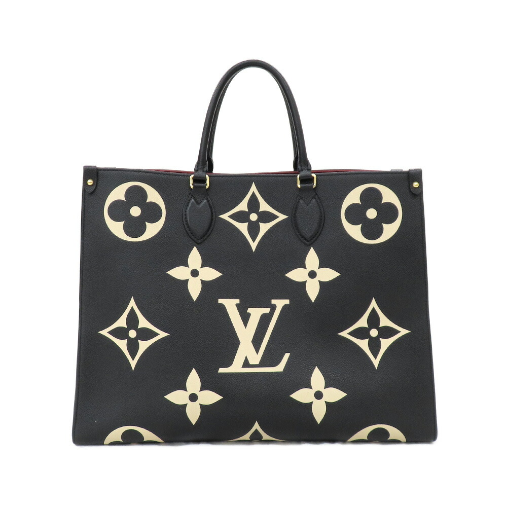 【最大限度３万円銀行割引引き換え証】【名古屋】【LOUIS VUITTON】ルイヴィトン オンザゴーGM M45945 バイ色つや モノグラム アン工業プラント トートバッグ 肩肉 黒いこと ベージュ【中古】