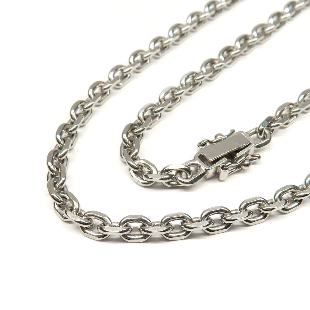 【最大限度３万円割り引き引き換え証】【名古屋】【JEWELRY】首飾り アズキ チェーン店 Pt850 プラチナ 28.6g 56糎 メンズ レディース 宝飾品 洗い濯ぎ済み【中古】