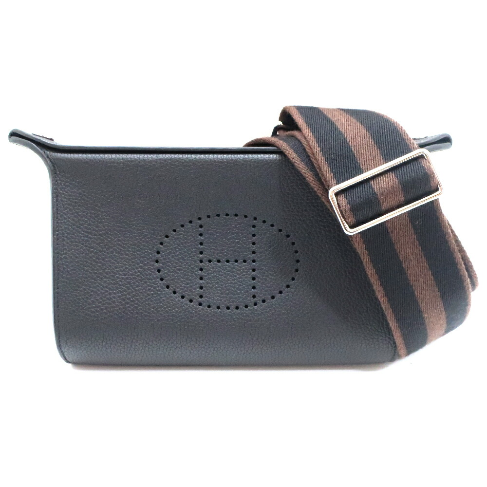 【天白】【HERMES】エルメス ヴィドポッシュ クロスボディバッグ B刻印 2023年 ブラック トゴ シルバー金具 メンズ レディース 保存袋 箱【未使用】【中古】