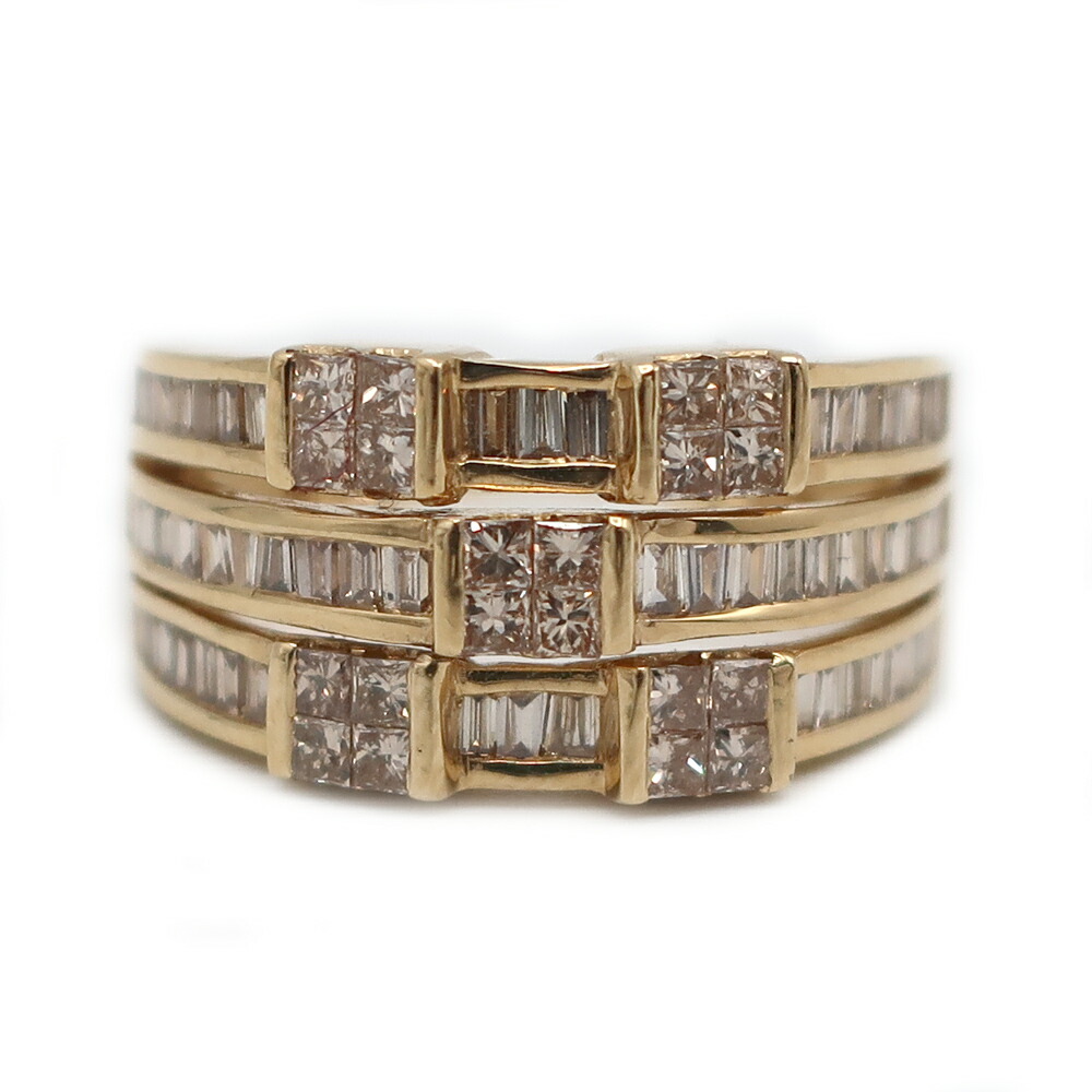 【天白】【JEWELRY】ジュエリー リング 指輪 ダイヤモンド1.05ct K18YG イエローゴールド 約11号 約5.2g アクセサリー 本体のみ【中古】