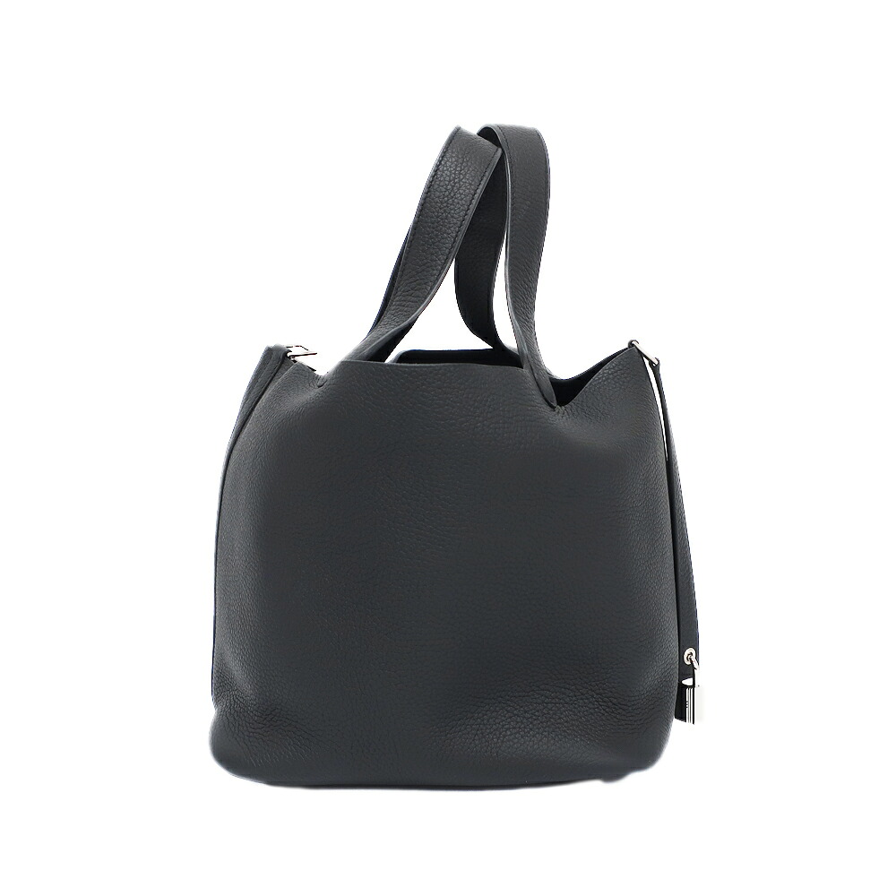 【最大３万円OFFクーポン】【天白】【HERMES】エルメス ピコタンロックMM ハンドバッグ ブラック シルバー金具 Y刻印 2020年頃製造 トリヨンクレマンス バッグ 鞄 レディース【中古】