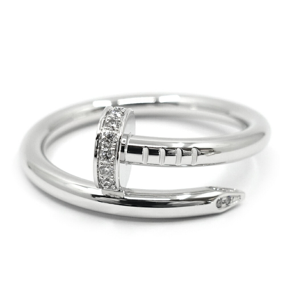 【栄】【CARTIER】カルティエ K18WG ジュストアンクル ダイヤモンド クラシック リング 指輪 ジュエリー レディース メンズ B4092700【中古】