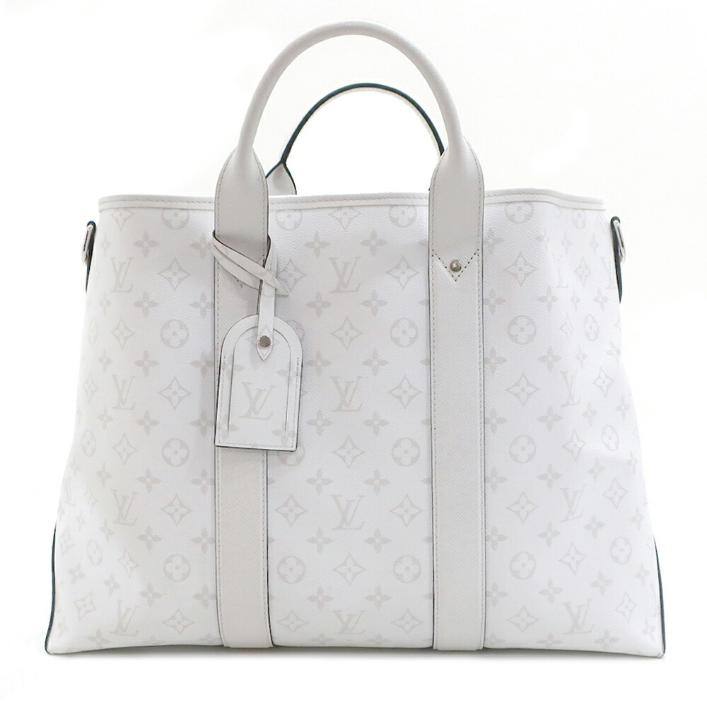 【最大３万円OFFクーポン】【天白】【LOUIS VUITTON】ルイヴィトン ウィークエンド オプティックホワイト トートバッグ ショルダー シルバー金具 RFID M30919 モノグラム・キャンバス タイガ メンズ【中古】