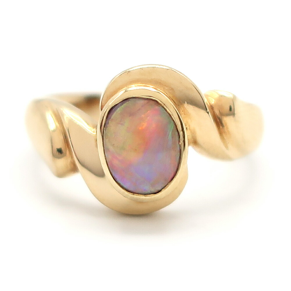 【最大３万円OFFクーポン】【天白】【JEWELRY】ジュエリー リング 指輪 オパール 750 K18YG イエローゴールド 約12.5号 約6.9g アクセサリー レディース【中古】