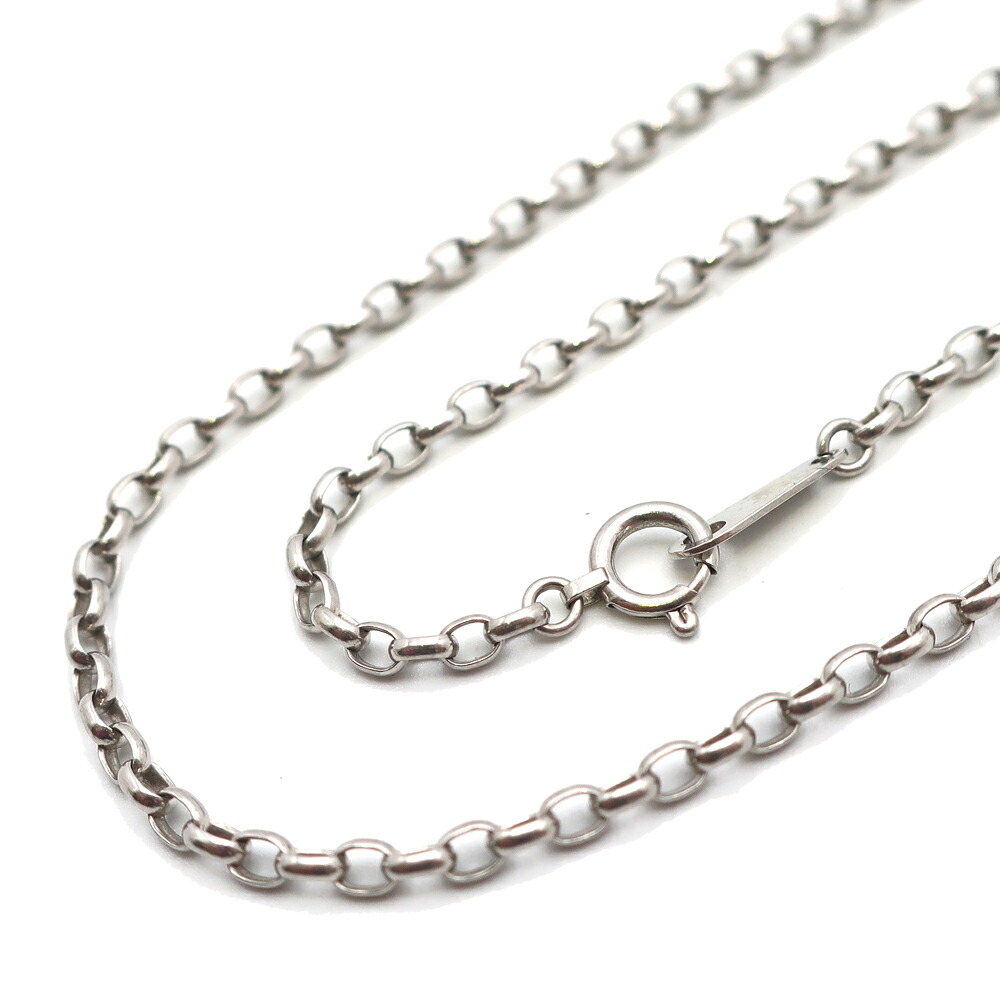 【最大限度３万円銀行割引引き換え証】【天白】【JEWELRY】 首飾り ロロチェーン店 PT850 プラチナ 66珊 ロング 宝飾品 洗いもの済 メンズ レディース 付属物【中古】