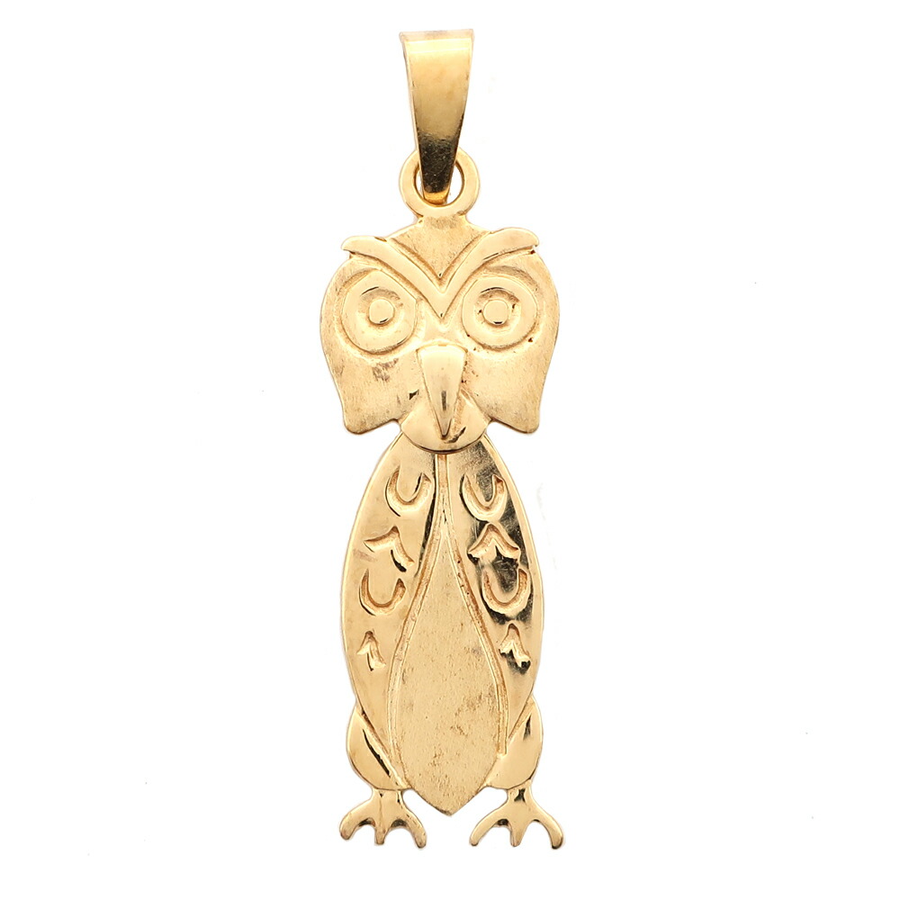 【天白】【JEWELRY】ネックレストップ ペンダント フクロウ 梟 750 K18YG イエローゴールド 可動式 ジュエリー アクセ アニマル【中古】 34,320円