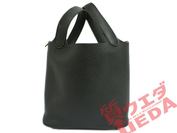 楽天市場 スーパーsale対象 名古屋 Hermes エルメス ピコタンロックpm 18 トリヨンクレマンス ブラック ゴールド金具 C刻印 18年製造 ハンドバッグ 新品 未使用 中古 質ウエダ