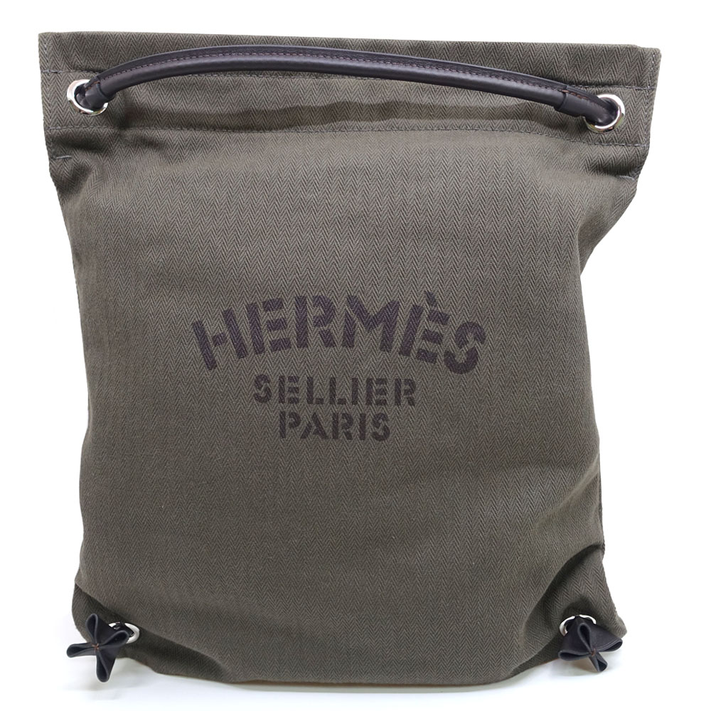【最大限度３万円銀行割引引き換え証】【栄】【HERMES】エルメス サック アリーヌMM ショルダーバッグ 一肩肉 K目じるし（2025年生み出すこと）トワルシェブロン スイフト カーキ しろがね色金具 ユニ一発やる【中古】