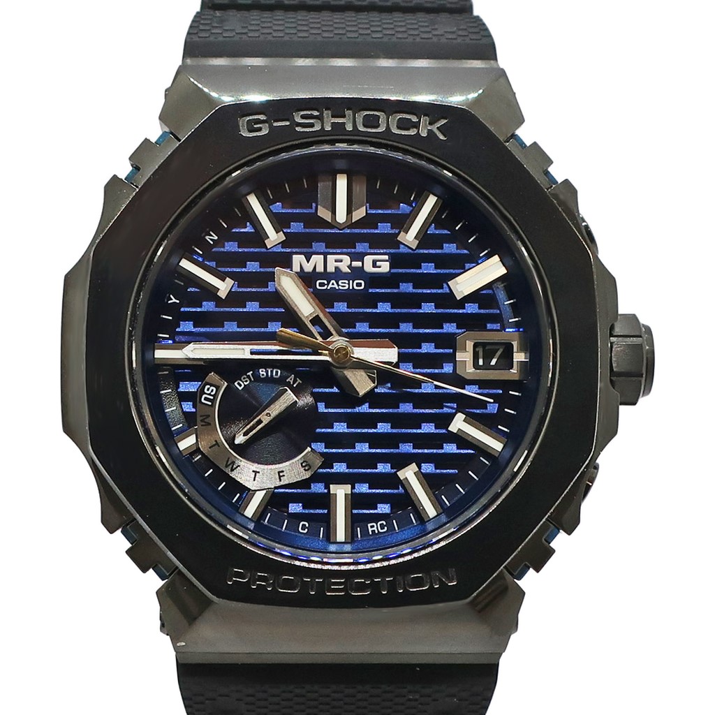 【天白】【CASIO】カシオ G-SHOCK MR-G MRG-B2100R-2AJR チタン コバリオン ラバー ソーラー モバイルリンク ブルー メンズ 腕時計【中古】