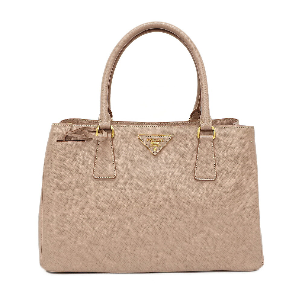 【天白】【PRADA】プラダ ガレリア ハンドバッグ ショルダーバッグ 2WAY ピンク ゴールド金具 トライアングルロゴ 鞄 レディース【中古】