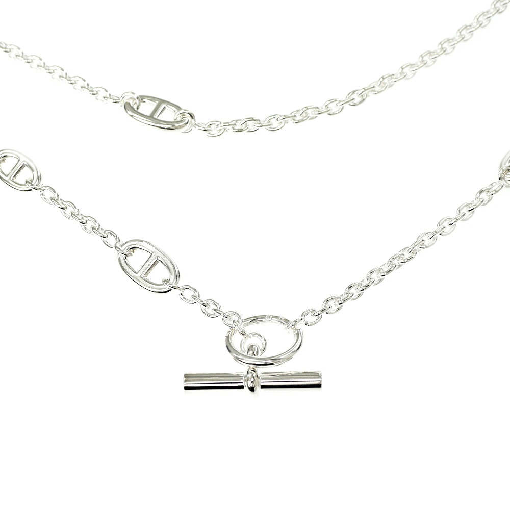 【名東】【HERMES】エルメス ネックレス シェーヌダンクル ファランドール 160 Ag925 SV シルバー ジュエリー アクセサリー その他【新品】【未使用】【中古】 170,650円