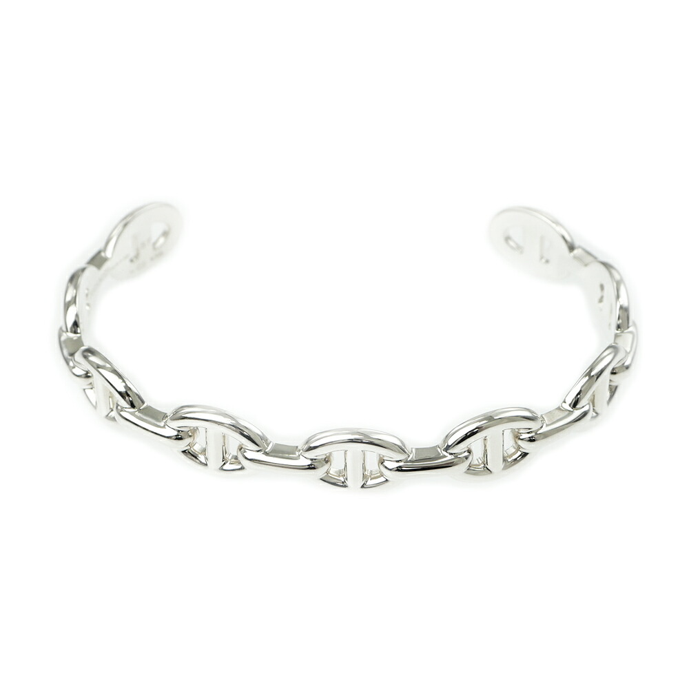 【名東】【HERMES】エルメス バングル シェーヌダンクル アンシェネ ST AG925 シルバー アクセサリー ジュエリー ブレスレット 小物【新品】【未使用】【中古】