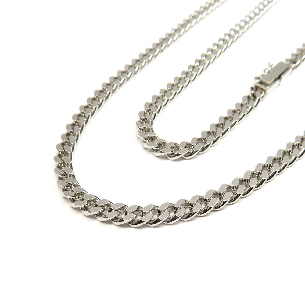【最大限度３万円割り引き引き換え証】【名古屋】【JEWELRY】首飾り 喜平 キヘイ 2面 シングル Pt850 プラチナ 30.3g 50糎 メンズ レディース 宝飾品 洗い濯ぎ済み【中古】