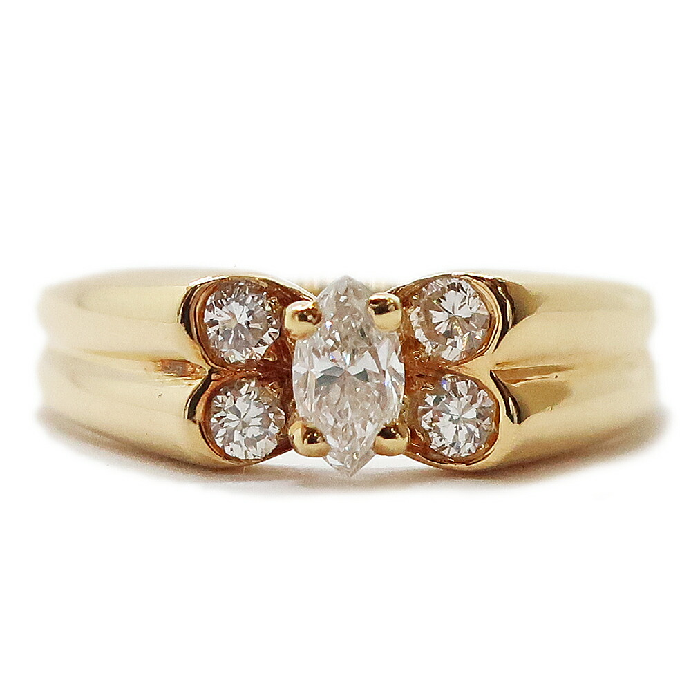 【天白】【VAN CLEEF&ARPELS】ヴァンクリーフ＆アーペル セリア リング 750YG ダイヤ0.36ct VCARN9PB 10.5号 ゴールド ジュエリー 指輪【中古】｜質ウエダ