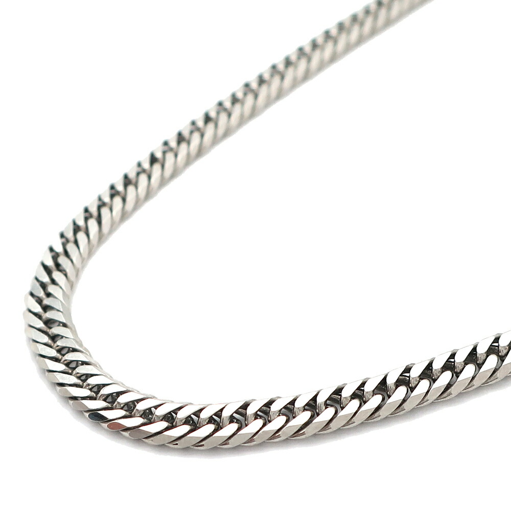 【最大限度３万円銀行割引クーポン券】【天白】【JEWELRY】 頸飾り 喜平 プラチナ キヘイ 6面取りすてる ダブル 約50糎 約30.9g PT850  造幣局試験目じるし 宝飾品 アクセ 洗い濯ぎ済 【中古】