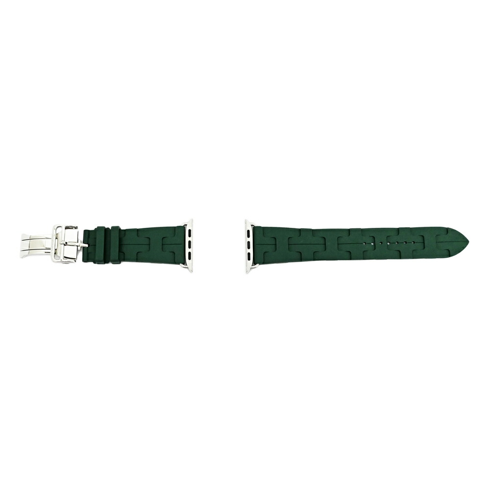 【名東】【HERMES】エルメス シンプルトゥール キリム グリーン 緑 シルバー金具 アップルウォッチベルト 46mm 時計 アクセサリー【新品同様】【中古】 42,770円