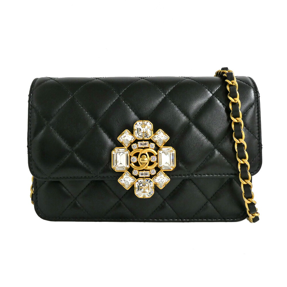 【最大３万円OFFクーポン】【名古屋】【CHANEL】シャネル イヴニングバッグ マトラッセ チェーンショルダーバッグ AS6000 2025/26年 クルーズコレクション ラムスキン ブラック【新品】【未使用】【中古】