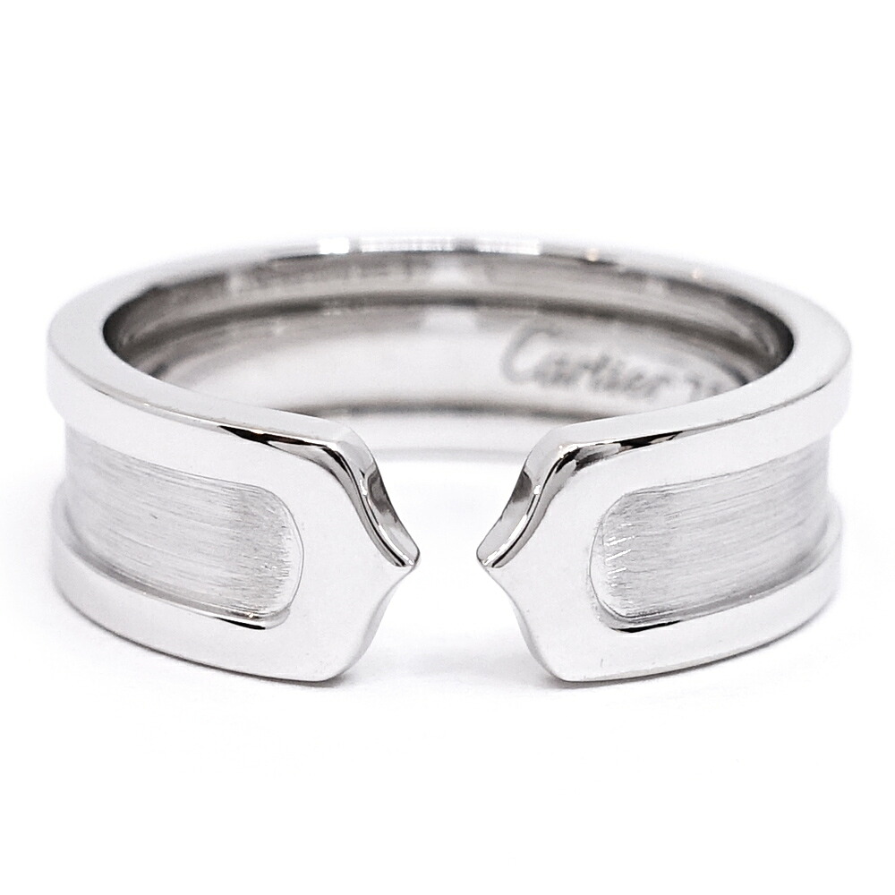 【最大３万円OFFクーポン】【栄】【CARTIER】カルティエ K18WG C2 リング 指輪 750WG ジュエリー レディース メンズ 2C 地金【仕上げ済】【中古】