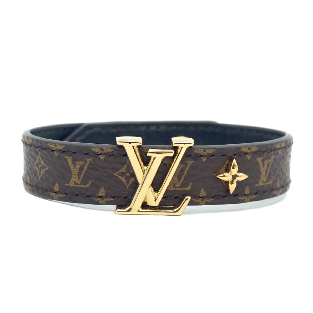 【栄】【LOUIS VUITTON】ルイヴィトン M8526 ブレスレット LVアイコニック 17 ブラウン モノグラム ゴールド金具 小物 アクセ その他 箱【中古】