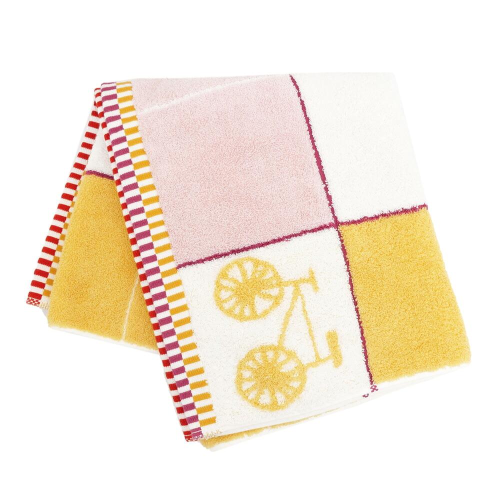 【名東】【HERMES】エルメス タオル カバン イエロー ピンク ホワイト 綿100% 小物 雑貨 その他【新品】【未使用】【中古】 20,713円