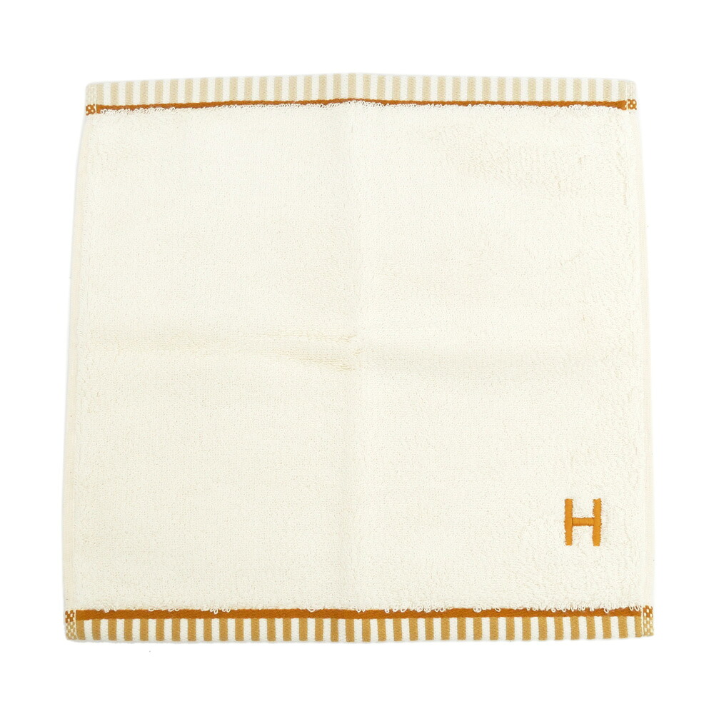 【最大限度３万円銀行割引クーポン券】【名東】【HERMES】エルメス カレ 西洋手ぬぐい 螺旋釘 ヴェルサ ベージュ系 ナークル タン 綿100% 小物 雑貨 余分の物【未当て嵌める】【中古】