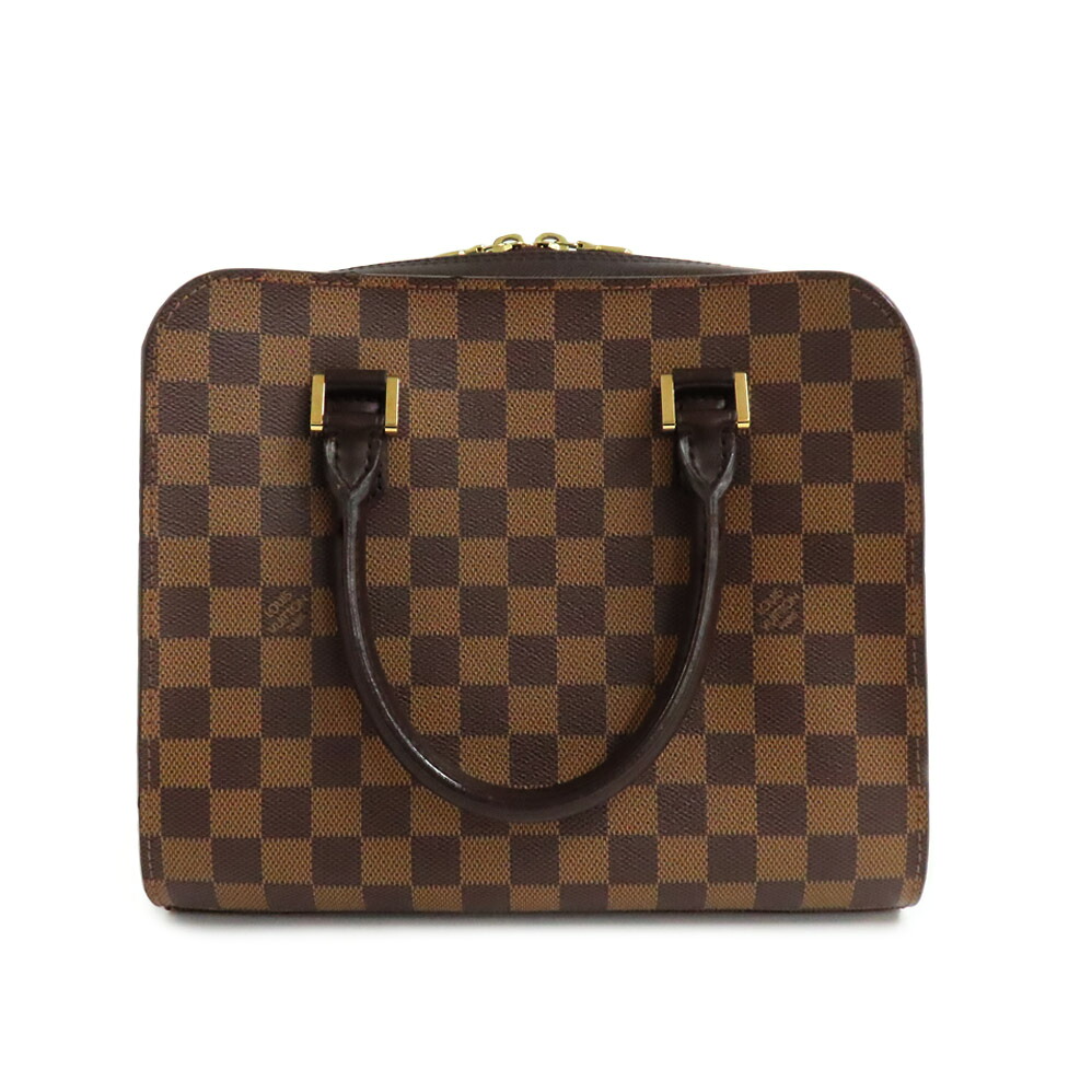 【名古屋】【LOUIS VUITTON】ルイヴィトン トリアナ N51155 ダミエ・エベヌ ハンドバッグ ブラウン ゴールド金具 PVC レディース【中古】