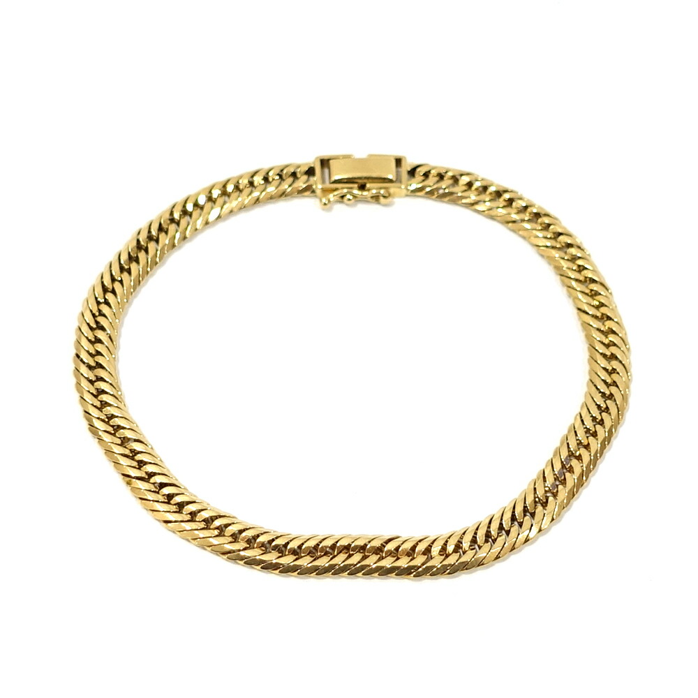 【栄】【JEWELRY】ブレス K18 12面トリプル 喜平 約17.0g 約腕回り20cm ジュエリー キヘイ イエローゴールド【中古】