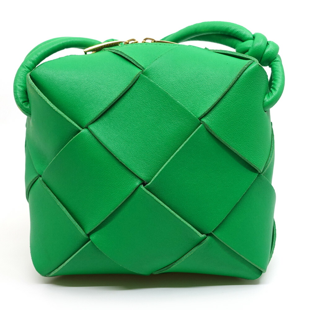 【最大限度４万円銀行割引クーポン券】【栄】【BOTTEGA VENETA】ボッテガヴェネタ テープ 写真機御徒面子 イントレチャート ショルダーバッグ 701915 RFID なめし革 緑であること ゴールド金具 ユニ一発やる 保護すること袋【中古】