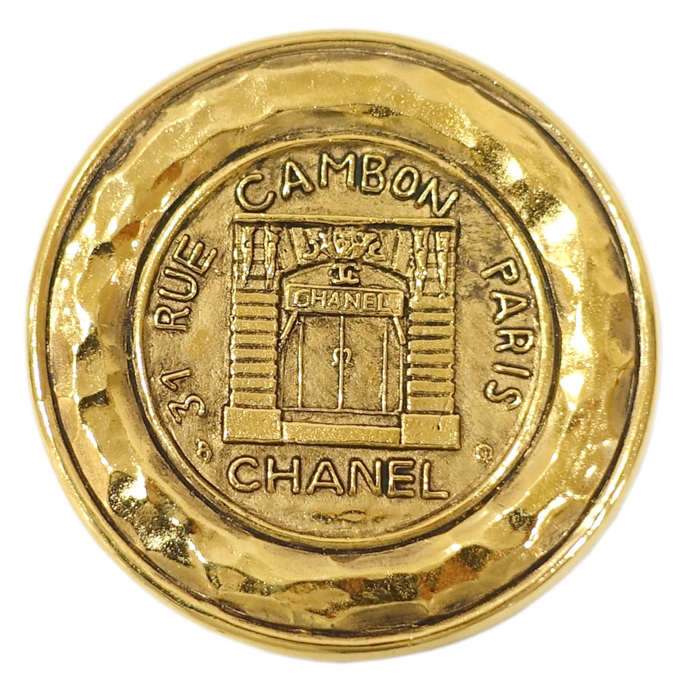 【栄】【CHANEL】シャネル CHANEL31 RUE CAMBON PARIS カンボン ブローチ メッキ ゴールド 小物 レディース【中古】
