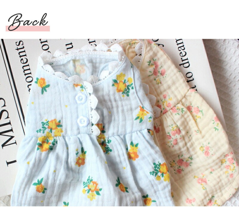 犬服ワンピース2022年春夏2022SS2カラー3サイズ首回り【cm〜cm】胴回り【35cm〜45cm】clothes-377ギフトお散歩におすすめドッグウェア送料無料