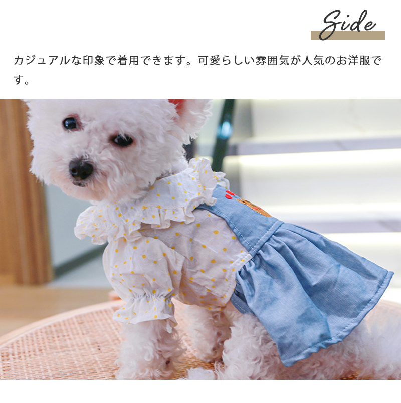 市場 犬 小型犬 ワンピース 夏 可愛い 春 ドッグウェア Ss 超小型犬 P Clothes 573 プレゼント 女の子 くま 中型犬 犬の服